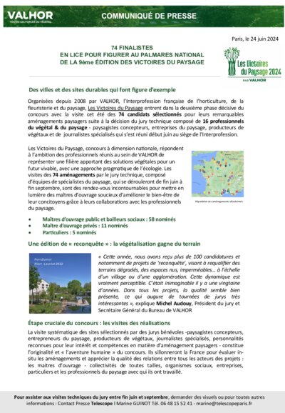 2024 - Annonce des nominés 2024 CP VALHOR